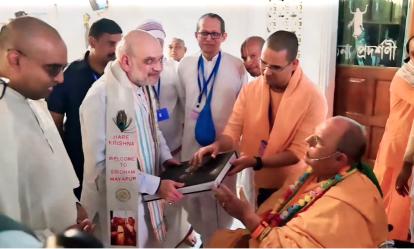 India’s Home Minister Amit Shah Visits Sri Mayapur Chandrodaya Mandir